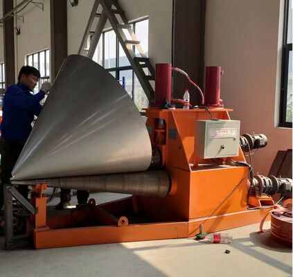 Stalen metalen conusplaatbuigmachine conische koppen hydraulische rol